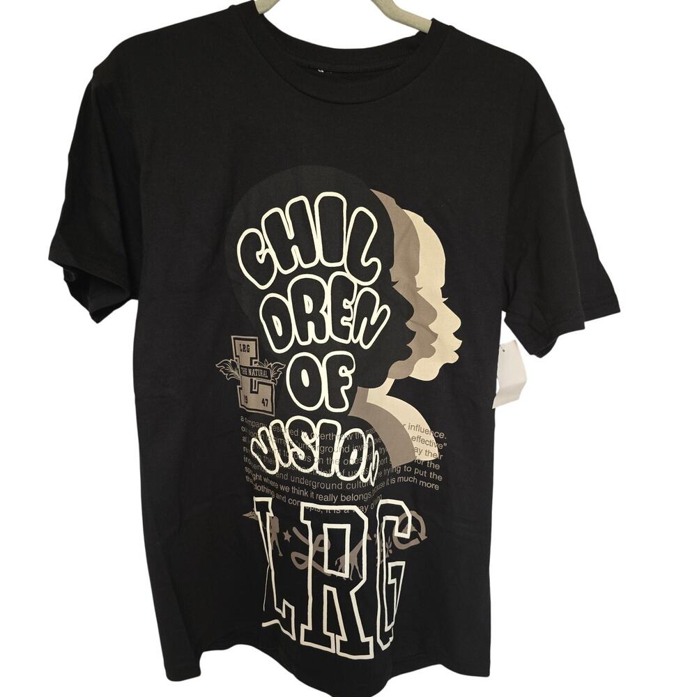 LRG Lifted Research Group Children of Soul Men's Black Shirt Medium NWT NEW